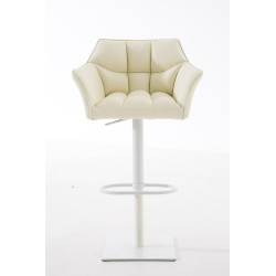 Taburete De Bar Damaso Crema,Blanco