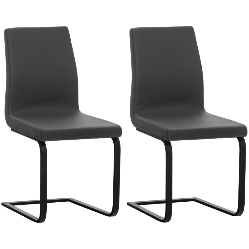 2er Set Esszimmerstühle Belley Kunstleder