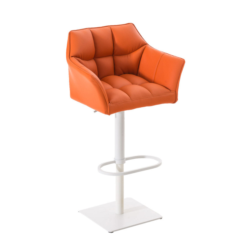Taburete De Bar Damaso Naranja,Blanco