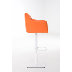 Taburete De Bar Damaso Naranja,Blanco
