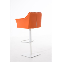 Taburete De Bar Damaso Naranja,Blanco