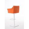 Taburete De Bar Damaso Naranja,Blanco