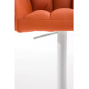 Taburete De Bar Damaso Naranja,Blanco