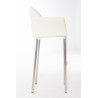 Taburete De Bar Damaso Con Base De 4 Pies Crema,Acero inoxidable
