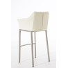 Taburete De Bar Damaso Con Base De 4 Pies Crema,Acero inoxidable