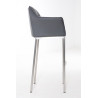 Taburete De Bar Damaso Con Base De 4 Pies Gris,Acero inoxidable