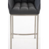 Taburete De Bar Damaso Con Base De 4 Pies Gris,Acero inoxidable