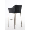 Taburete De Bar Damaso Con Base De 4 Pies Negro,Acero inoxidable