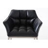 Taburete De Bar Damaso Con Base De 4 Pies Negro,Acero inoxidable