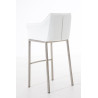 Taburete De Bar Damaso Con Base De 4 Pies Blanco,Acero inoxidable