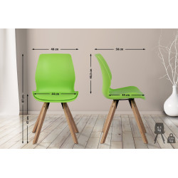 2er Set Stuhl Luna Kunststoff