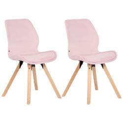 2er Set Stuhl Luna Samt