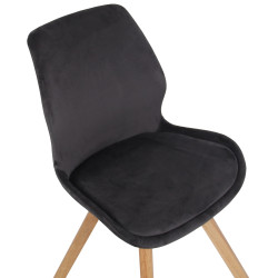 2er Set Stuhl Luna Samt