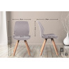 4er Set Stuhl Luna Stoff