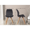 4er Set Stuhl Luna Samt