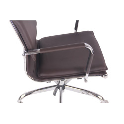 Silla De Oficina Bedford Café,Simil cuero