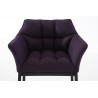 Taburete De Bar Damaso En Tela & Con Base De 4 Pies Lila,Negro