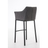 Taburete De Bar Damaso En Tela & Con Base De 4 Pies Gris titanio,Negro