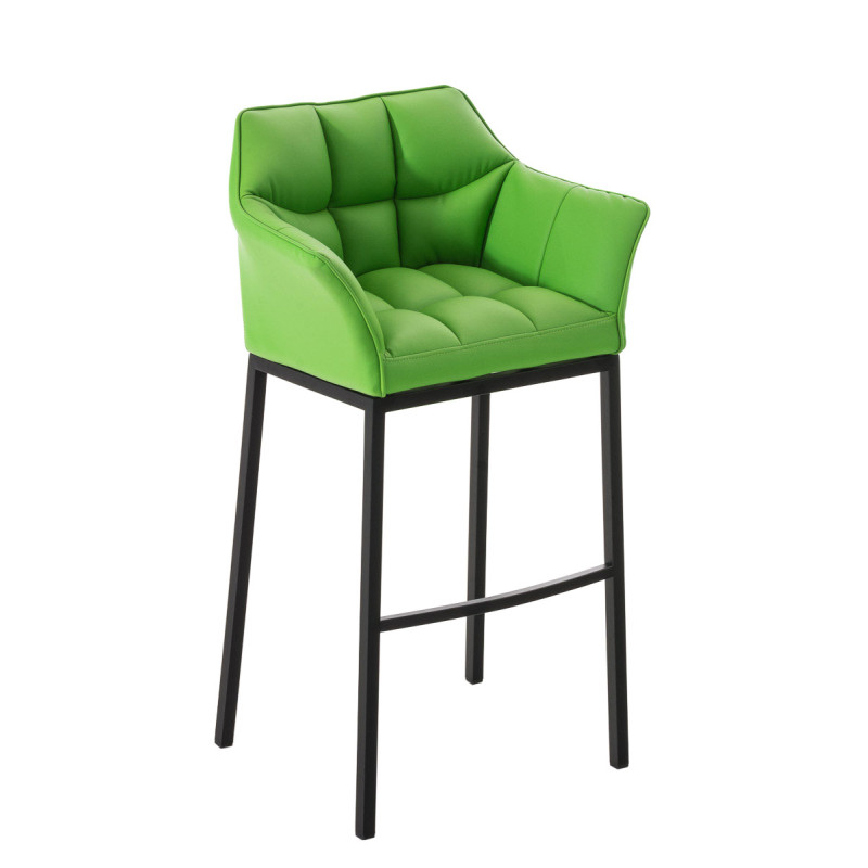 Taburete De Bar Damaso Con Base De 4 Pies Verde,Negro