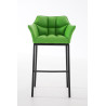 Taburete De Bar Damaso Con Base De 4 Pies Verde,Negro