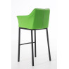 Taburete De Bar Damaso Con Base De 4 Pies Verde,Negro