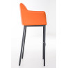 Taburete De Bar Damaso Con Base De 4 Pies Naranja,Negro
