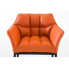 Taburete De Bar Damaso Con Base De 4 Pies Naranja,Negro