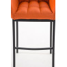 Taburete De Bar Damaso Con Base De 4 Pies Naranja,Negro