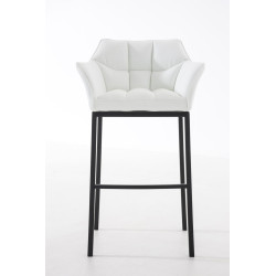 Taburete De Bar Damaso Con Base De 4 Pies Blanco,Negro