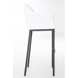 Taburete De Bar Damaso Con Base De 4 Pies Blanco,Negro