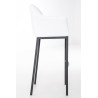 Taburete De Bar Damaso Con Base De 4 Pies Blanco,Negro
