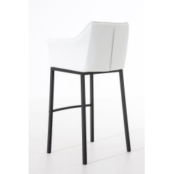 Taburete De Bar Damaso Con Base De 4 Pies Blanco,Negro