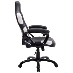 Silla Racing Ricardo XL en Cuero PU Negro/blanco