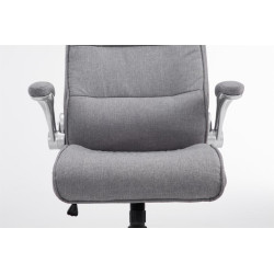 Silla De Oficina Villach XXL En Tela Gris claro