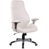 Silla De Oficina Layton En Cuero Sintético o Cuero Auténtico Blanco,Simil cuero