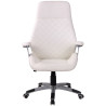 Silla De Oficina Layton En Cuero Sintético o Cuero Auténtico Blanco,Simil cuero