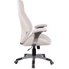 Silla De Oficina Layton En Cuero Sintético o Cuero Auténtico Blanco,Simil cuero