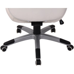 Silla De Oficina Layton En Cuero Sintético o Cuero Auténtico Blanco,Simil cuero