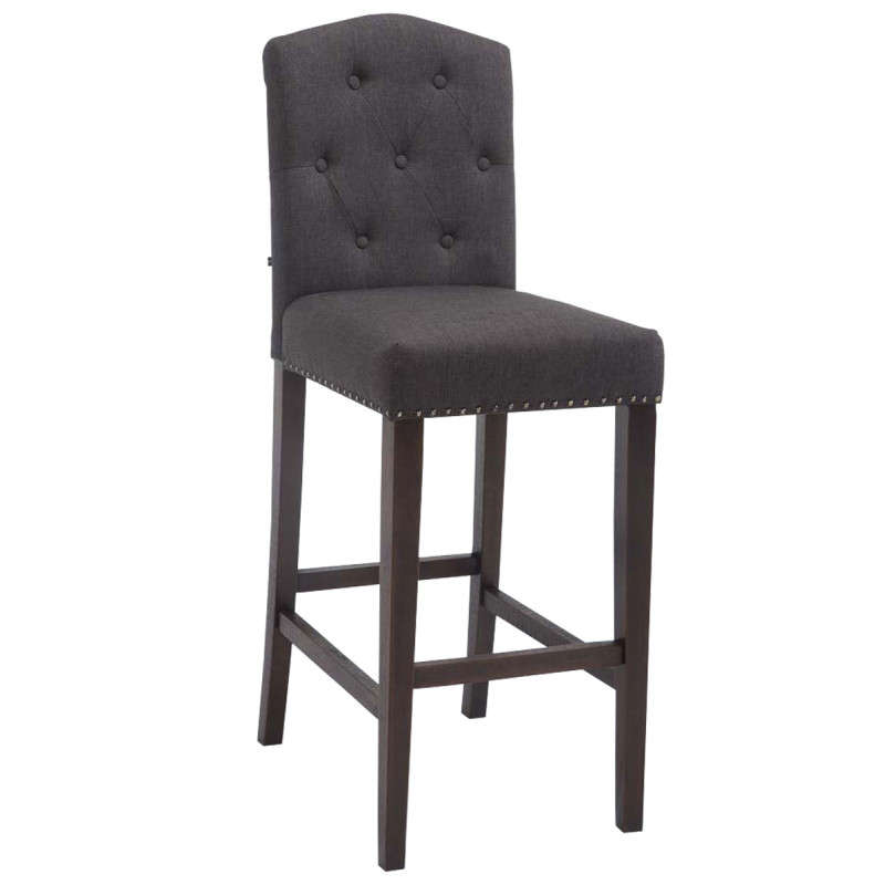 Taburete Louise en Tela Antiguo,Gris oscuro