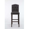 Taburete Louise en Tela Antiguo,Gris oscuro
