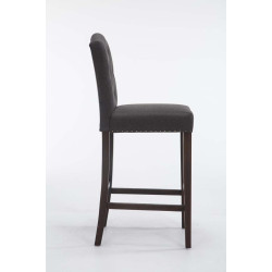 Taburete Louise en Tela Antiguo,Gris oscuro