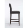 Taburete Louise en Tela Antiguo,Gris oscuro