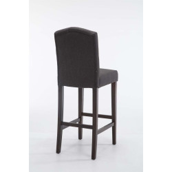 Taburete Louise en Tela Antiguo,Gris oscuro