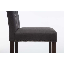 Taburete Louise en Tela Antiguo,Gris oscuro