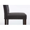 Taburete Louise en Tela Antiguo,Gris oscuro
