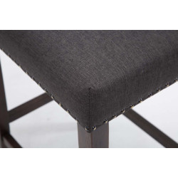 Taburete Louise en Tela Antiguo,Gris oscuro