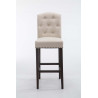 Taburete Louise en Tela Antiguo,Crema