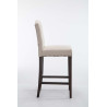 Taburete Louise en Tela Antiguo,Crema