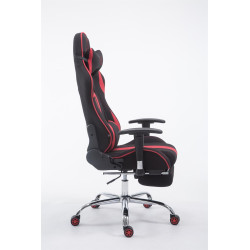 Silla Racing XL LIMIT V2 en Tela con/sin reposapiés Negro/rojo,Con reposapiés