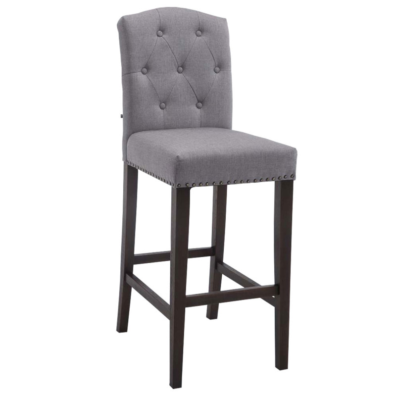 Taburete Louise en Tela Antiguo,Gris claro
